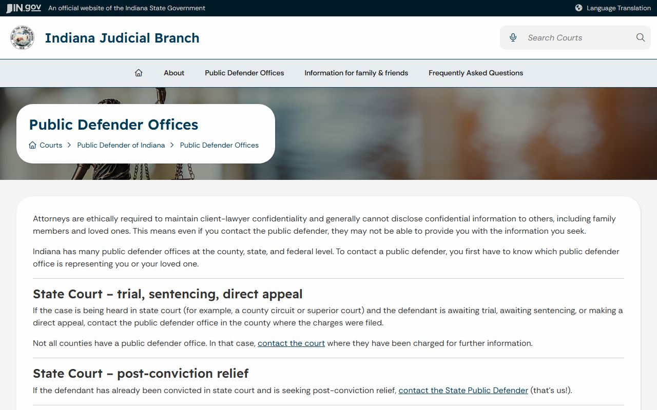 White County criminal court records public defender resources