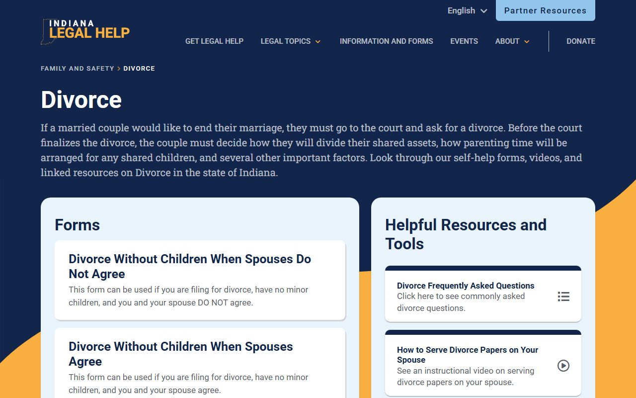 White County divorce records Indiana Legal Help divorce resources